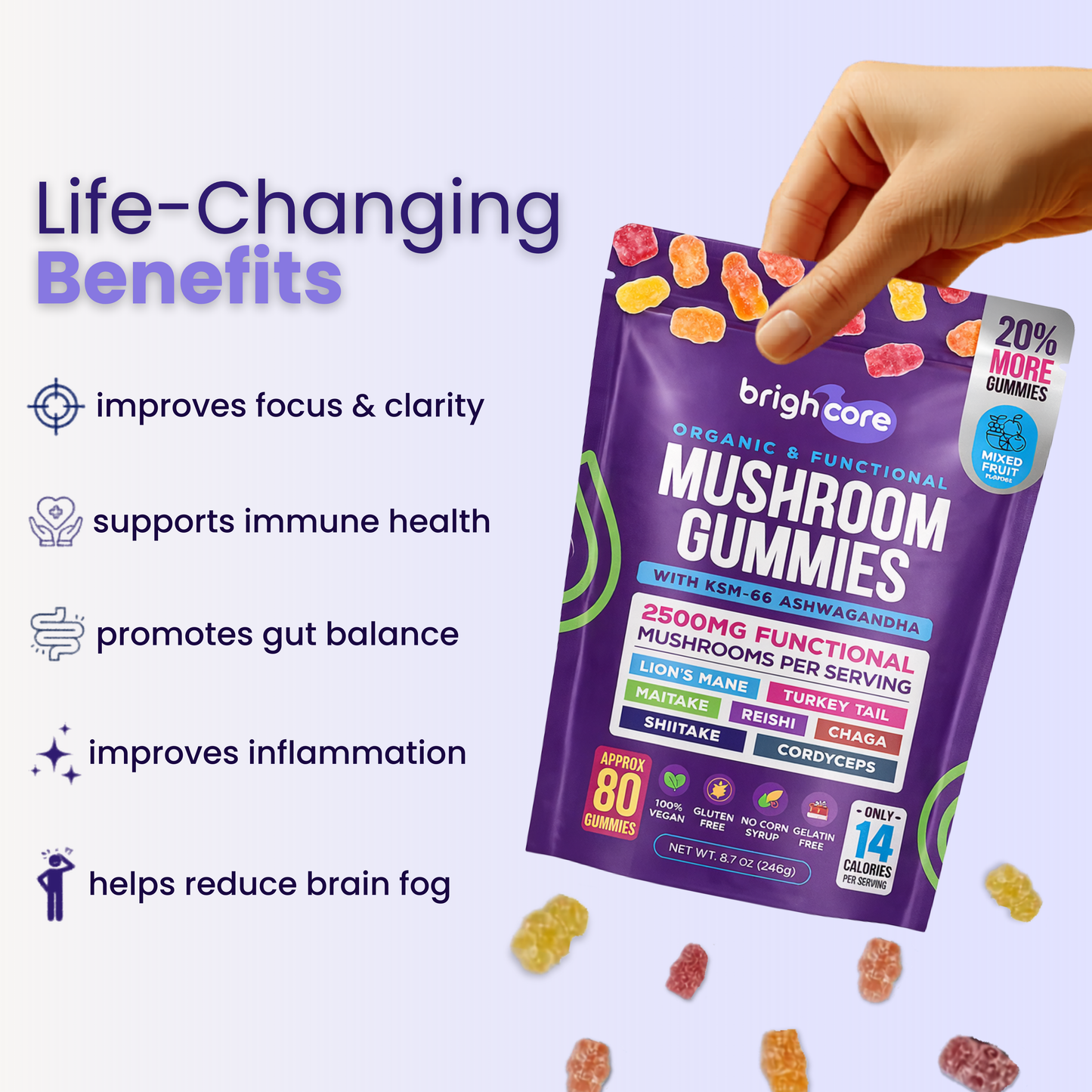 Brain Boost Mushroom Gummies